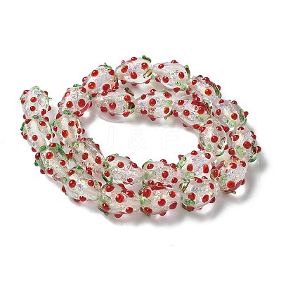 Handmade Foil Lampwork Bumpy Beads Strands FOIL-Z001-05D-1