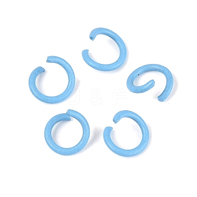Spray Painted Iron Open Jump Rings IFIN-T017-04C-04-1