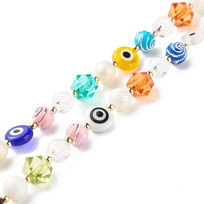 CCB Plastic Beads Mobile Straps HJEW-JM00566-1