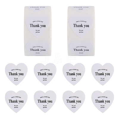 2Roll Heart with Thank You Roll Stickers DIY-TA0013-58A-1