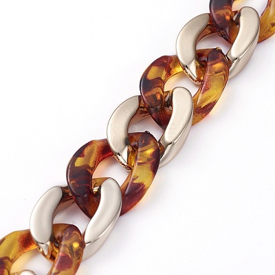 Handmade CCB Plastic Curb Chain AJEW-JB00678-1