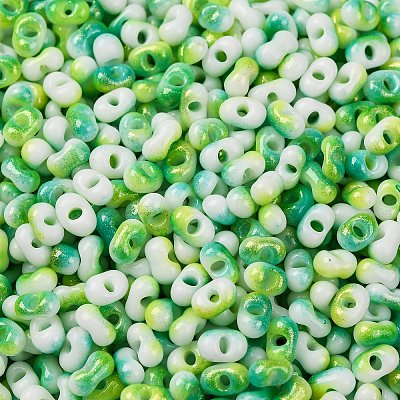 Two Tone Baking Paint Glass Seed Beads SEED-C003-01E-1
