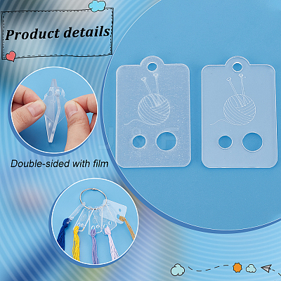 30Pcs Acrylic Thread Winding Boards TOOL-PH0001-79A-1