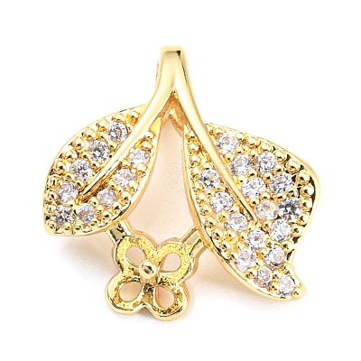 Brass Micro Cubic Zirconia Peg Bail Charms KK-Q794-04A-G-1