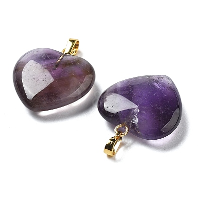 Natural Amethyst Pendants G-G956-B03-G-1