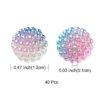 Imitation Pearl Acrylic Beads OACR-FS0001-32C-1