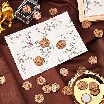 50Pcs Adhesive Wax Stamp Stickers DIY-CP0005-82J-1