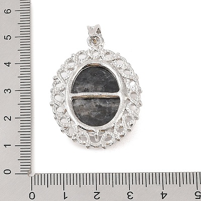 Natural Larvikite Pendants G-A226-03P-06-1