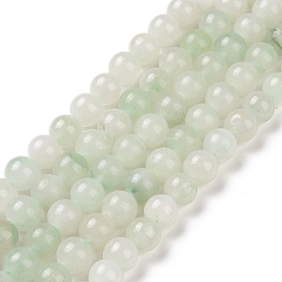Natural Green Aventurine Beads Strands G-Q462-8mm-20B-1