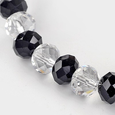 Faceted Abacus Glass Beaded Stretch Bracelets BJEW-J172-03-1