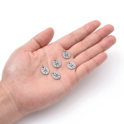 Non-Tarnish 304 Stainless Steel Charms STAS-Q201-T445-12S-1