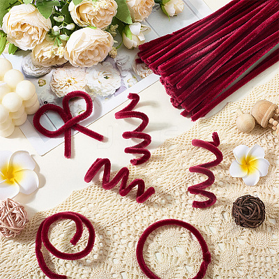 100Pcs DIY Plush Sticks FIND-SP0004-72H-1