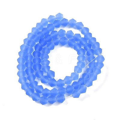 Imitate Austrian Crystal Frosted Glass Beads Strands GLAA-F029-TM3mm-B07-1