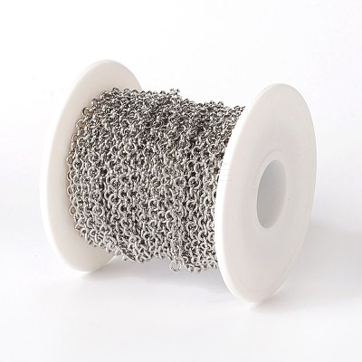 Tarnish Resistant 304 Stainless Steel Rolo Chains CHS-E016-02D-P-1