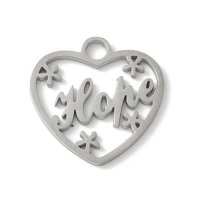304 Stainless Steel Pendants STAS-E501-08P-1