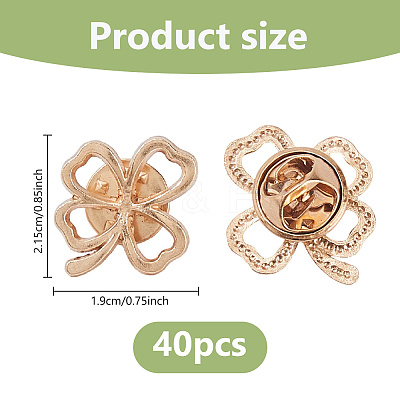 40Pcs Alloy Lapel Pin Backs for Backpack Clothes JEWB-DC0006-44-1