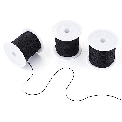 3 Rolls 3 Styles Round Nylon Braided Cord NWIR-TADJ0001-03D-1