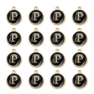 Golden Plated Alloy Charms X-ENAM-S118-02P-1