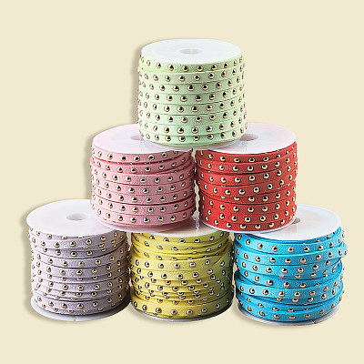 CALFOVERA 6 Rolls 6 Colors Faux Suede Cord LW-CL0001-02A-1