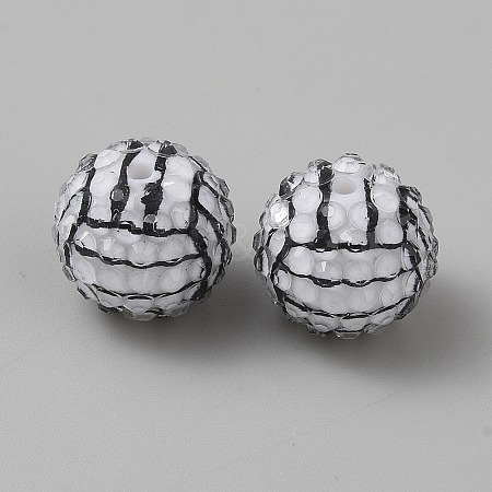 Sport Opaque Acrylic Beads LS-MACR-CJC0004-31B-1