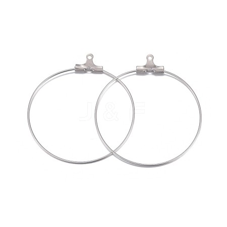 316 Surgical Stainless Steel Hoop Earring Findings STAS-P238-09P-04-1