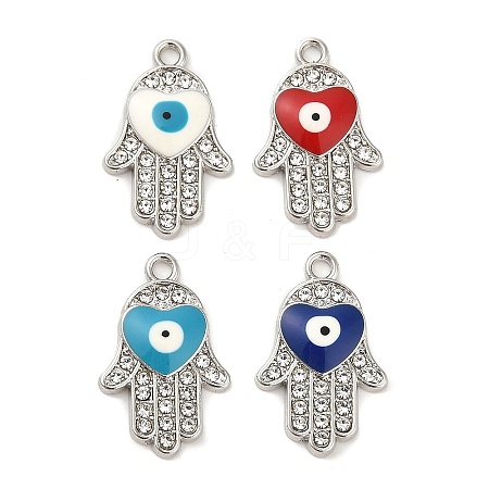 Platinum Plated Alloy Enamel Pendants ENAM-K069-35P-1