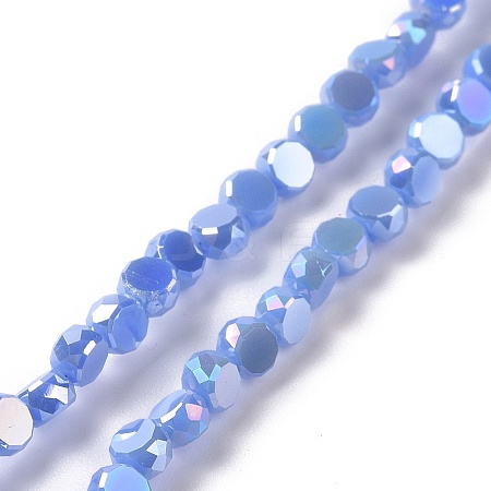 Electroplate Glass Beads Strands GLAA-E036-03C-1
