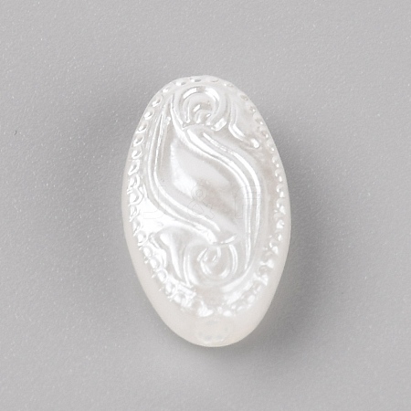 Opaque Acrylic Beads LS-OACR-WH0026-10B-1