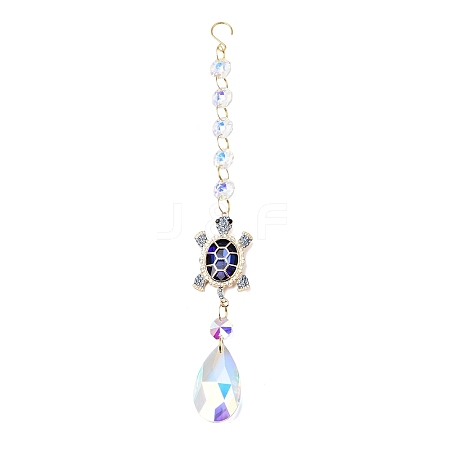 Alloy Rhinestones & Glass Charm Suncatchers HJEW-E013-01G-E-1