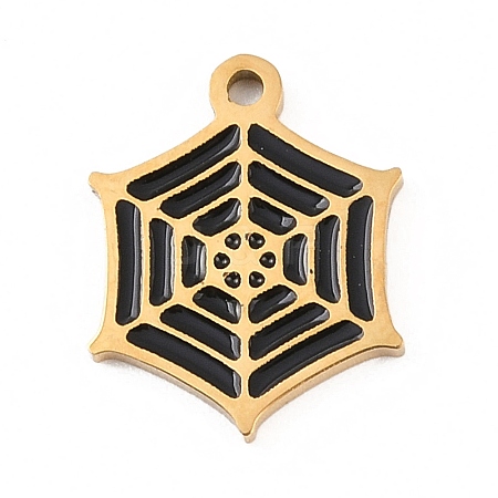 Halloween 304 Stainless Steel Enamel Pendants FIND-I068-01G-02-1