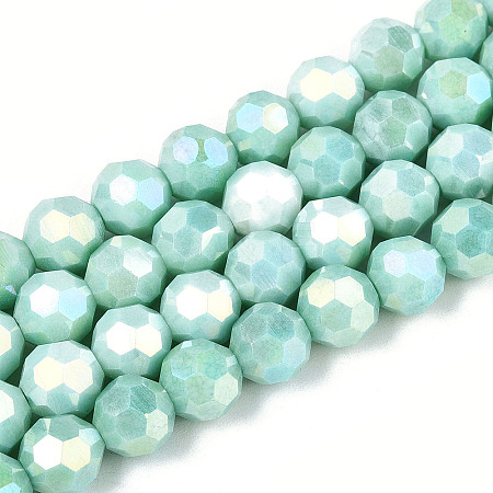 Anti-Tarnish Electroplate Glass Beads Strands EGLA-T021-10mm-15-11-1