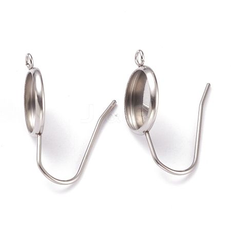 Tarnish Resistant 304 Stainless Steel Earring Settings STAS-O141-02P-1
