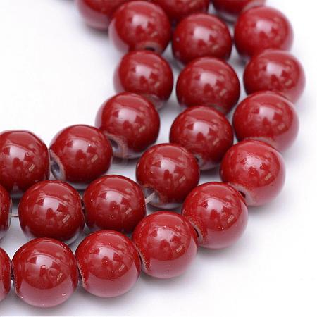 Painted Glass Bead Strands DGLA-S071-4mm-B20-1