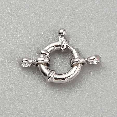 925 Sterling Silver Spring Ring Clasps STER-WH0062-001P-02-1