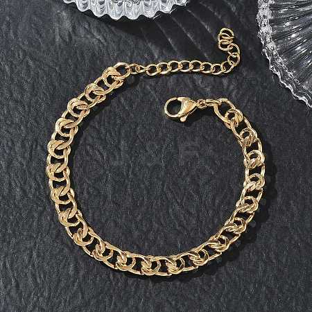 7MM 304 Stainless Steel Twisted Chain Bracelets SA-CBA2696-06G-1
