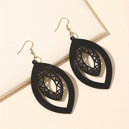 Iron Wood Dangle Earrings for Women WG05794-02-1