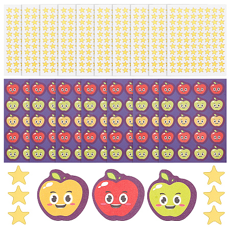 Olycraft 80 Sheets 2 Styles Self-Adhesive Teacher Reward Paper Stickers STIC-OC0001-01-1