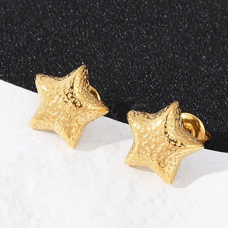 304 Stainless Steel Stud Earrings EJEW-G423-27G-1