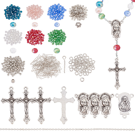 DIY Rosary Beaded Style Necklaces Bracelet Making Finding Kit DIY-AR0003-72-1