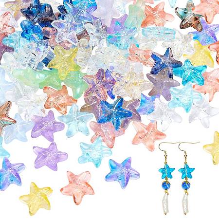 100Pcs Transparent Glass Beads GLAA-SZ0002-45-1