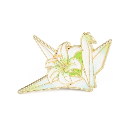Light Gold Alloy Enamel Brooch JEWB-K018-39B-G-1