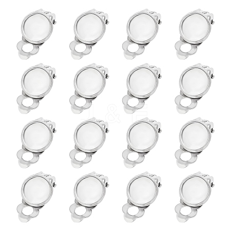 Non-Tarnish 304 Stainless Steel Clip-on Earring Findings LS-STAS-S079-81A-1