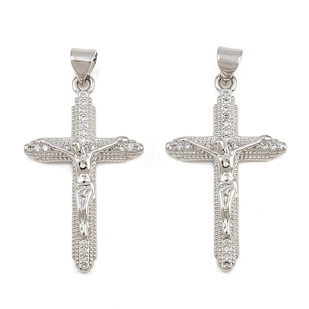 Easter Brass Micro Pave Clear Cubic Zirconia Pendants CU-CBADC6C-09P-03-1