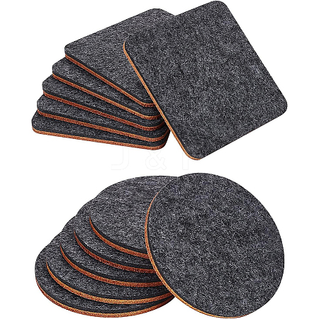 BENECREAT 12Pcs 2 Styles Wool Felt Cup Mat DIY-BC0004-79-1