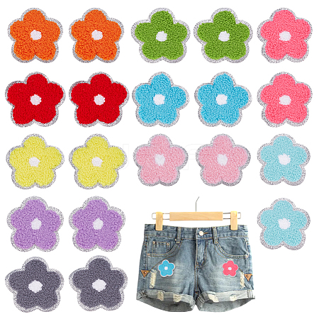 20Pcs 10 Colors Dollar Sign Computerized Embroidery Cloth Self Adhesive Patches PATC-HY0001-67-1
