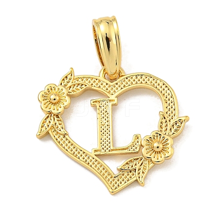 Heart Brass Pendants KK-I714-04G-L-1