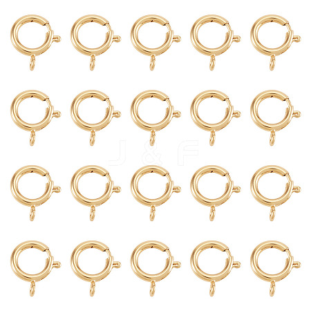 20Pcs Brass Spring Ring Clasps KK-TA0008-85G-02-1