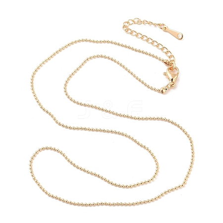 Brass Ball Chain Necklaces for Women NJEW-Q344-06G-1