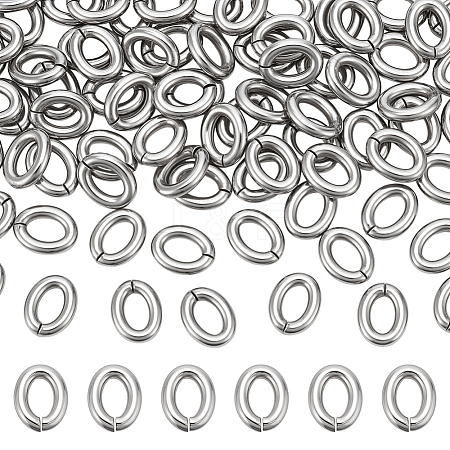 100Pcs 304 Stainless Steel Open Jump Rings STAS-UN0063-41A-1
