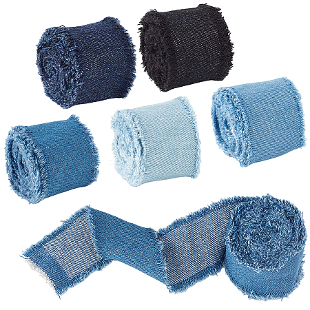 5Pcs 5 Colors Cotton Ribbon OCOR-CY0004-88-1